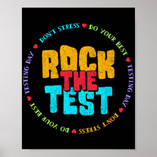 Poster Jour d'essais Test Retro Motivational Teacher St