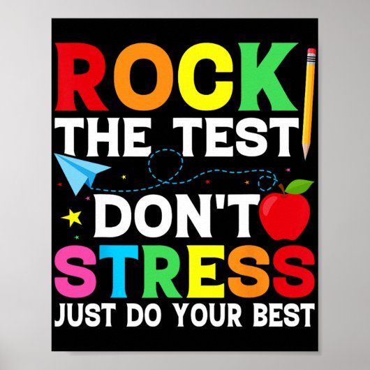 Poster Jour d'essais Test Retro Motivational Teacher St (Devant)