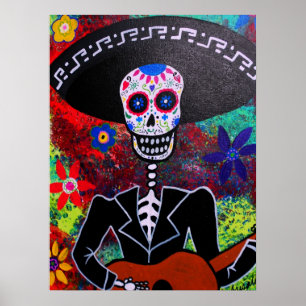 Poster Jour d'étranger de l'affiche morte de mariachi