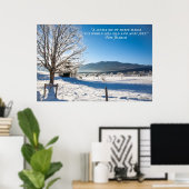 Poster Jour d'hiver froid et miséricorde (Bureau à domicile)