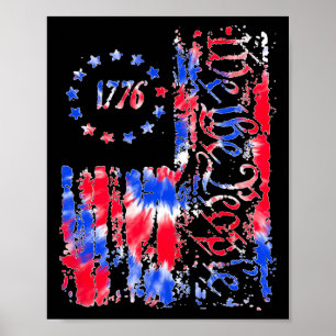 Poster Jour Drapeau Américain Patriotique 1776 We The Tie