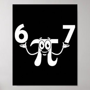 Poster Jour drôle 3.14 67 mème humour de nerd de maths mè