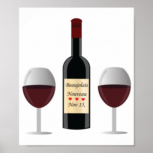Poster Jour du Beaujolais Nouveau. Conception Emar (Devant)