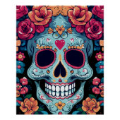 Poster Jour du crâne mexicain de sucre mort (Devant)