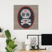 Poster Jour du crâne mort Día de los Muertos calaveras (Bureau à domicile)