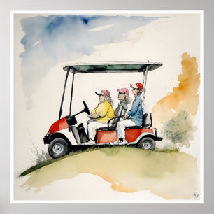 Poster Jour du déménagement - Art du golf Imprimer
