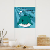Poster Jour du dessin sur le requin Jawsome (Cuisine)