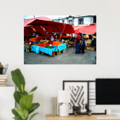 Poster Jour du marché, Valparaiso, Chili (Bureau à domicile)