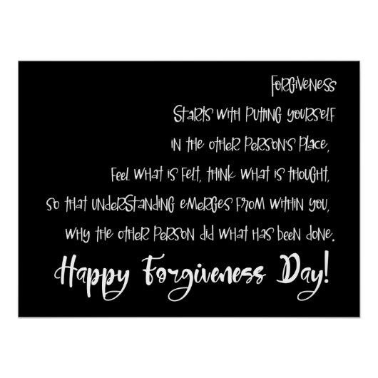 Poster Jour du pardon de la sagesse inspirationnelle (Devant)