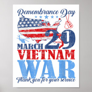 Poster Jour du Souvenir 29 mars Guerre du Vietnam