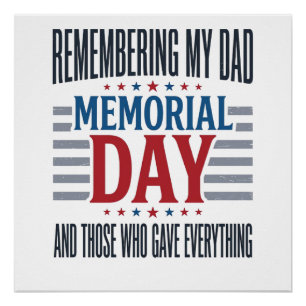 Poster Jour du Souvenir Papa Tribut Patriotique