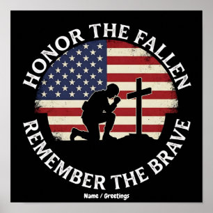 Poster Jour du Souvenir Patriotique Honneur aux Morts Age
