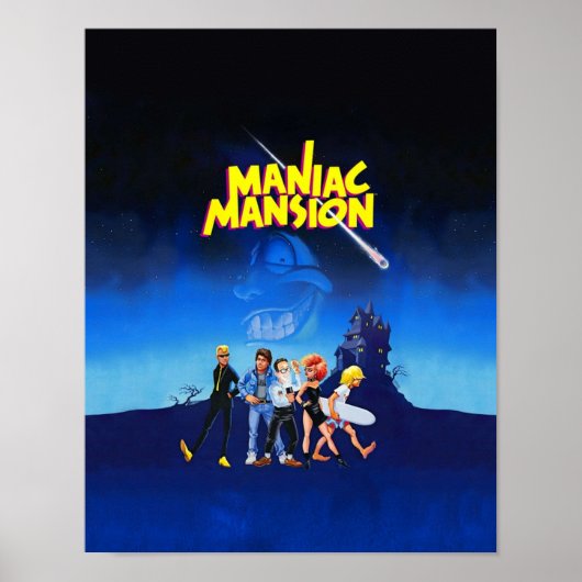 Poster Jour du Tentacle Maniac Mansion Haute Contraste (Devant)