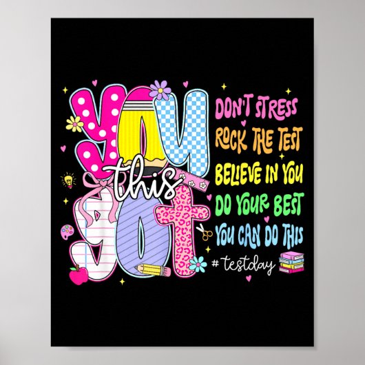 Poster Jour du test Rock The Test Professeur Jour de test (Devant)