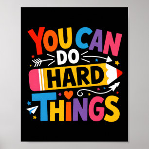 Poster Jour du test Vous pouvez faire des choses difficil