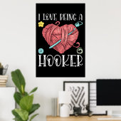 Poster Jour du Tricot du Crochet de fil (Bureau à domicile)