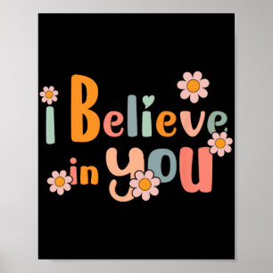 Poster Jour Enseignant Motivationnel Super Je Crois En Vo
