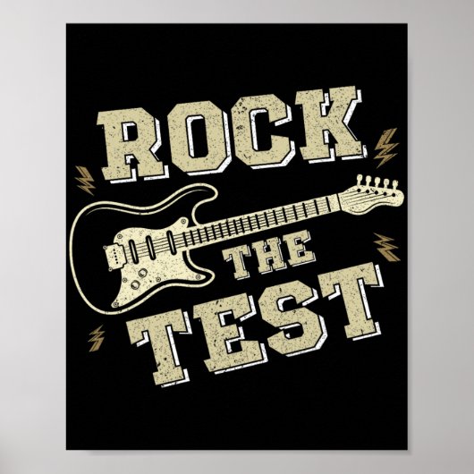 Poster Jour Enseignant Rock Le Test Guitare Enseignant Te (Devant)