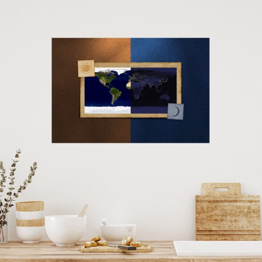 Poster Jour et nuit (Cuisine)