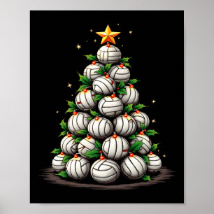 Poster Jour férié de Noël de volley-ball