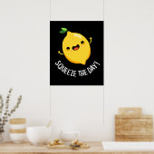 Poster Jour Fruit Fruit Lemon Pun Dark BG (Cuisine)