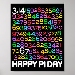Poster Jour heureux 3.14 amateur de maths 67 professeur d