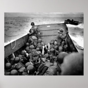 Poster Jour J Omaha Beach Landing Craft World War II
