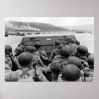 Poster Jour J Omaha Beach Landing Craft World War II