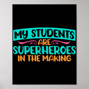Poster Jour Mes étudiants sont des super-héros Test d'ens