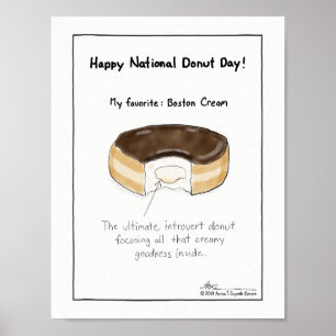 Poster Jour national heureux de beignet !