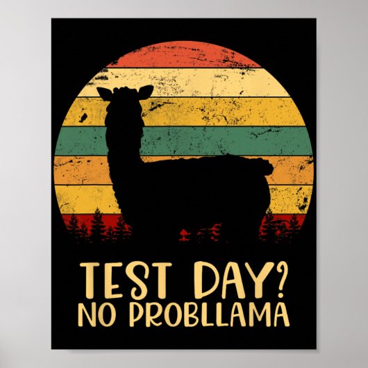 Poster Jour Pas de problème Silhouette Enseignant Gradua (Devant)
