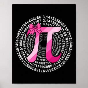 Poster Jour Pi 3.14159 Symbole Pi Pi Rose Cute Science Et