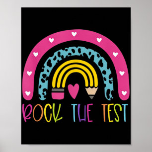 Poster Jour Rock Le Test de l'enseignant Jour Rainbow Tea