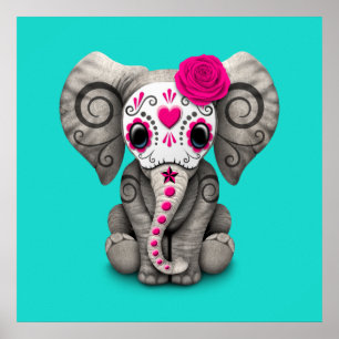 Poster Jour rose de l'éléphant mort
