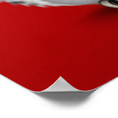 Poster Jour rouge mignon de la Chouette crânienne morte R (Coin)