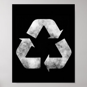 Poster Jour-Terre-vert-panneau de recyclage-Tout-recycleu