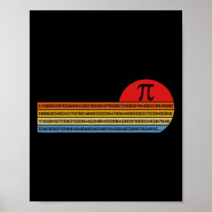 Poster Jour vintage Pi 3.14 - Drôle Enseignant en Maths G