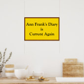 Poster Journal d'Ann Frank actuel (Cuisine)