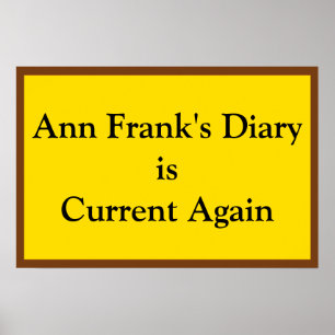 Poster Journal d'Ann Frank actuel