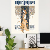 Poster Journal de la maison pour dames octobre 1895 (Bureau à domicile)