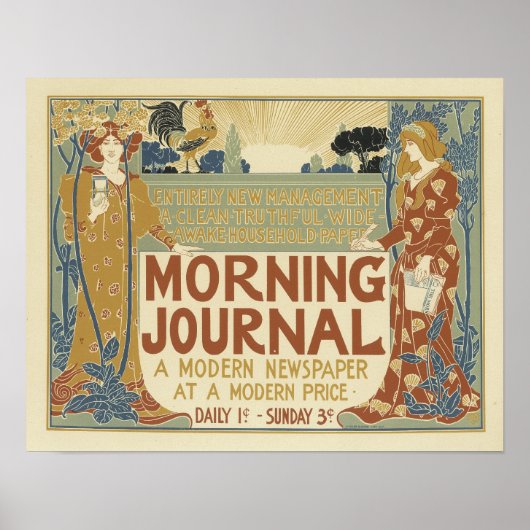 Poster Journal du matin Un journal moderne (Devant)