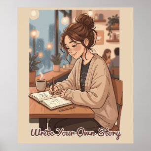 Poster Journal Illustré pour Écrire Votre Propre Histoire