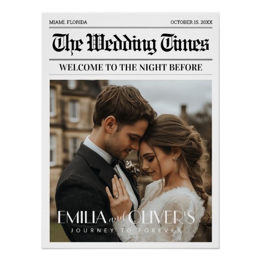 Poster Journal La nuit avant l'Affiche de bienvenue Maria (Devant)