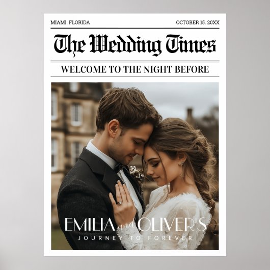 Poster Journal La nuit avant l'Affiche de bienvenue Maria (Devant)