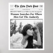 Poster Journal personnalisé tendance imprimé audace homme (Devant)