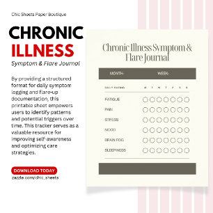 Poster Journal téléchargeable des symptômes et des poussé