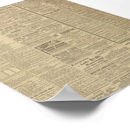 Poster Journal vintage (Coin)