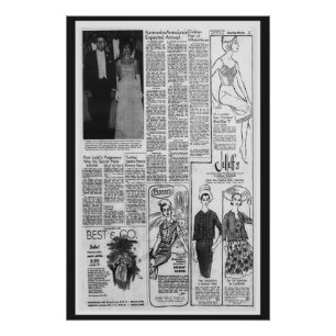 Poster Journal vintage américain Kennedy 1963