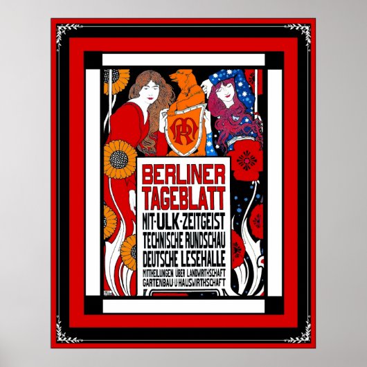 Poster Journal Vintage Berliner Tageblatt 1899 (Devant)