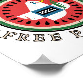 Poster Journalistes libres Libérez la Palestine (Coin)